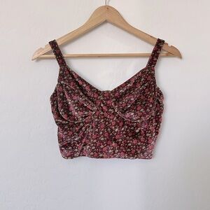 Velvet crop top 
Small